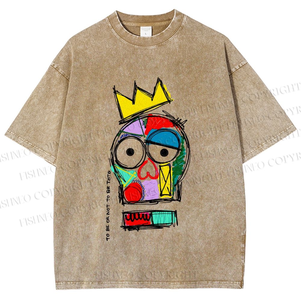 Unisex To Be Or Not To Be Toto Printed Washed Tee