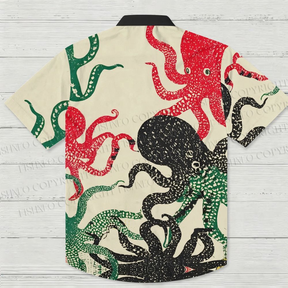 Japanese Vintage Octopus Hawaiian Shirt