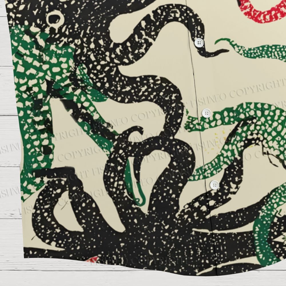 Japanese Vintage Octopus Hawaiian Shirt