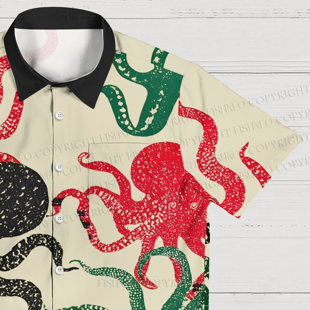 Japanese Vintage Octopus Hawaiian Shirt