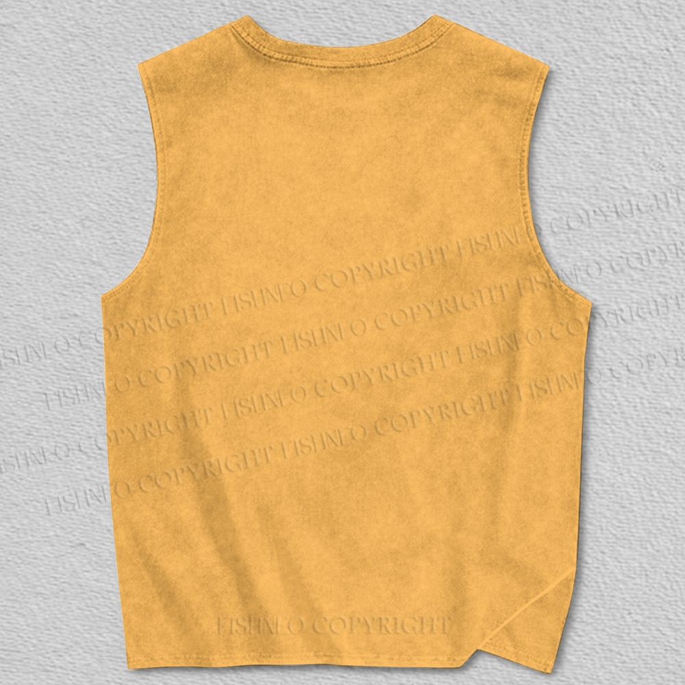 Unisex DJ Cat Printed Tank Top
