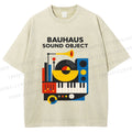 Unisex Bauhaus Sound Object Printed Washed Tee