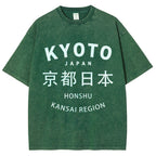 Kyoto Japan Honshu Kansai Region Vintage Wash Japanese Design T-Shirt