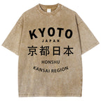 Kyoto Japan Honshu Kansai Region Vintage Wash Japanese Design T-Shirt