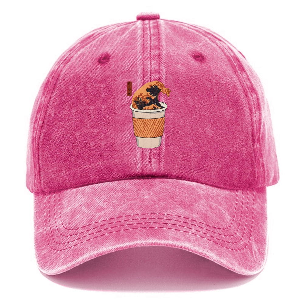 The Great Wave Coffee Washed Cap