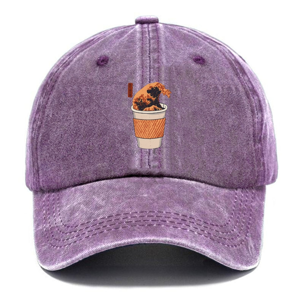 The Great Wave Coffee Washed Cap
