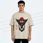 Unisex Japanese Crane Ichigo Ichie Printed Washed Tee
