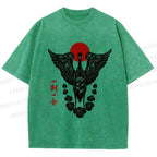 Unisex Japanese Crane Ichigo Ichie Printed Washed Tee
