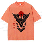 Unisex Japanese Crane Ichigo Ichie Printed Washed Tee