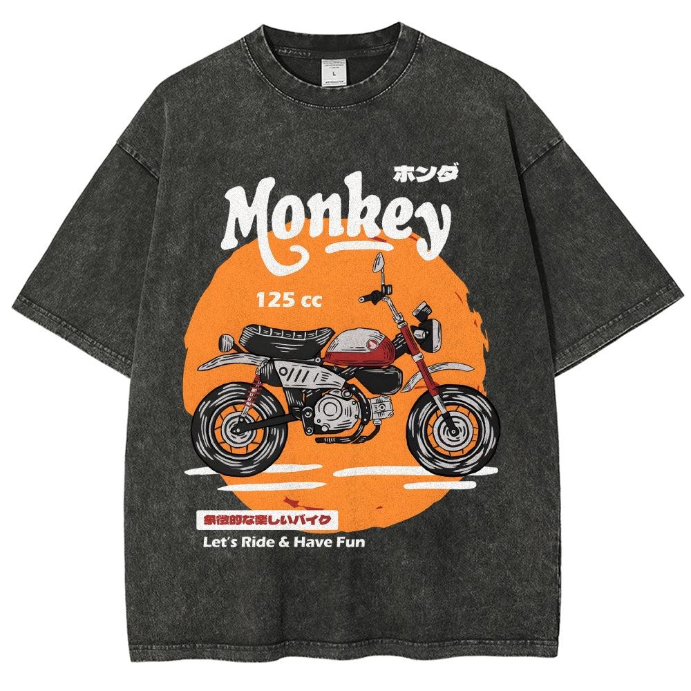 Honda Monkey 125cc Vintage Wash Japanese Design T-Shirt
