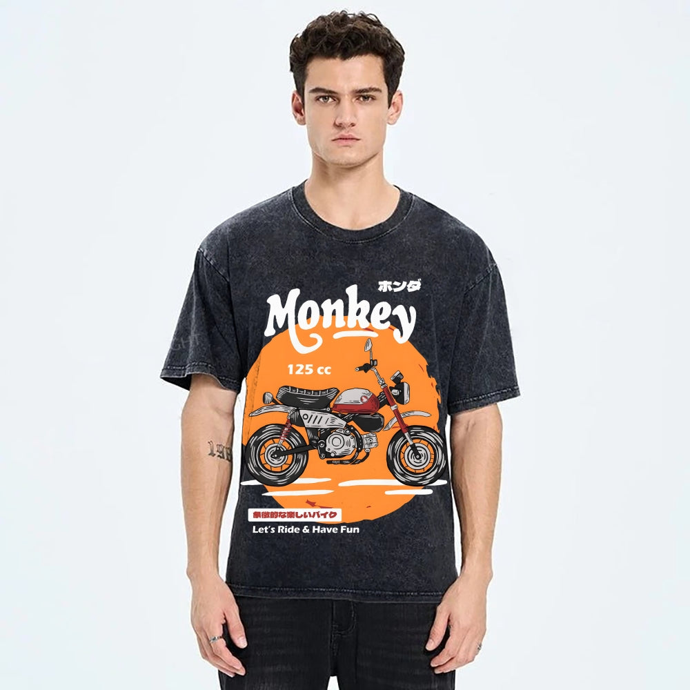 Honda Monkey 125cc Vintage Wash Japanese Design T-Shirt