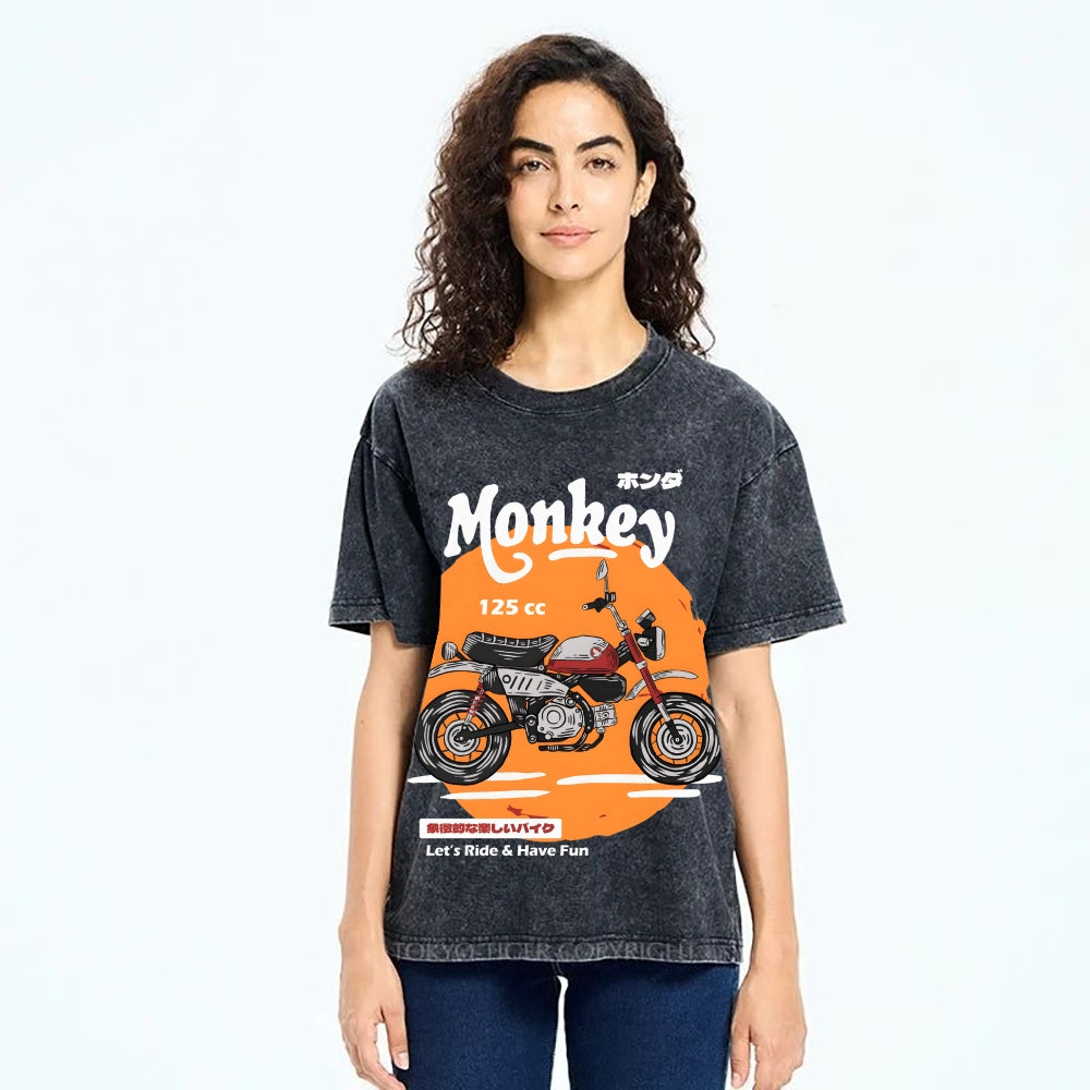 Honda Monkey 125cc Vintage Wash Japanese Design T-Shirt
