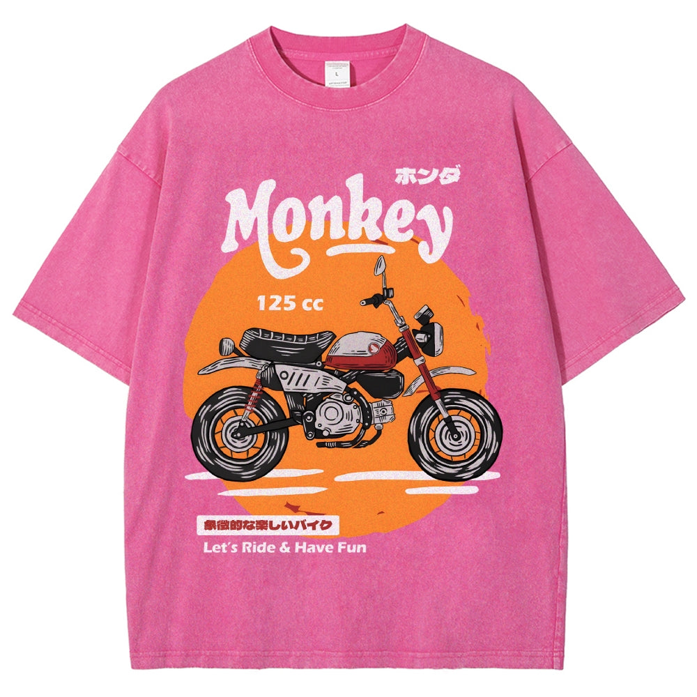 Honda Monkey 125cc Vintage Wash Japanese Design T-Shirt
