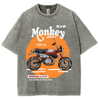 Honda Monkey 125cc Vintage Wash Japanese Design T-Shirt