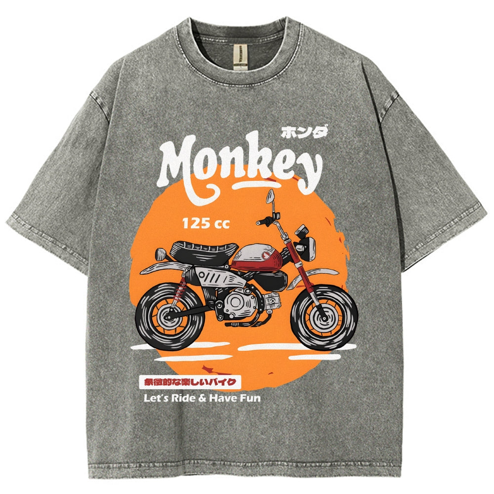 Honda Monkey 125cc Vintage Wash Japanese Design T-Shirt