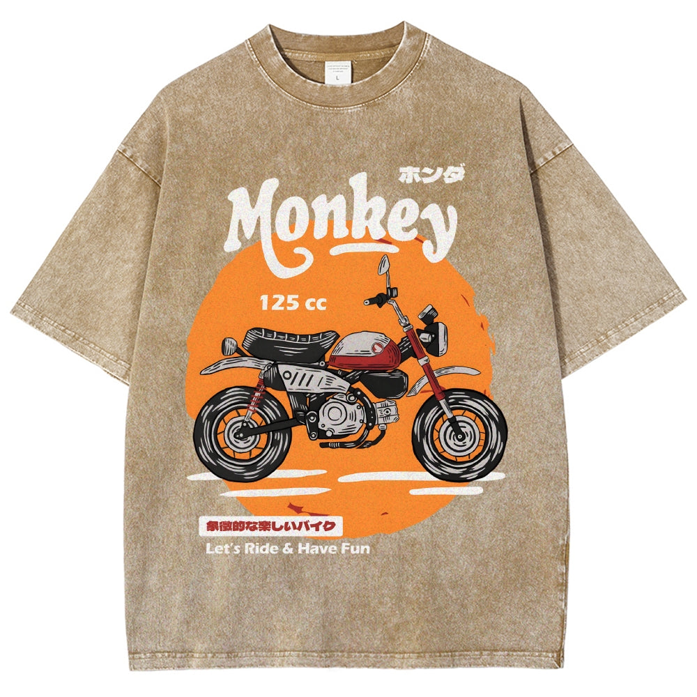 Honda Monkey 125cc Vintage Wash Japanese Design T-Shirt
