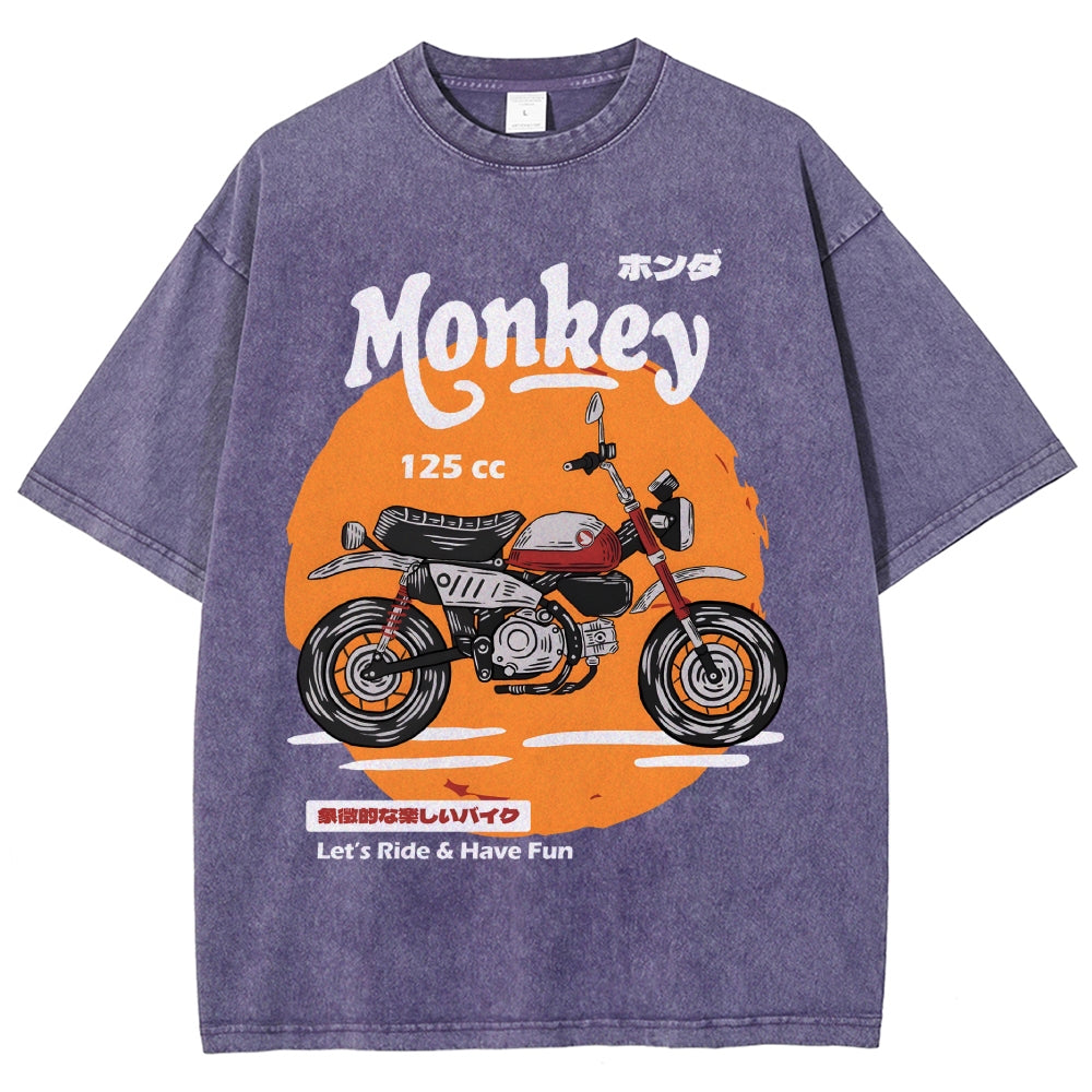 Honda Monkey 125cc Vintage Wash Japanese Design T-Shirt