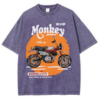 Honda Monkey 125cc Vintage Wash Japanese Design T-Shirt