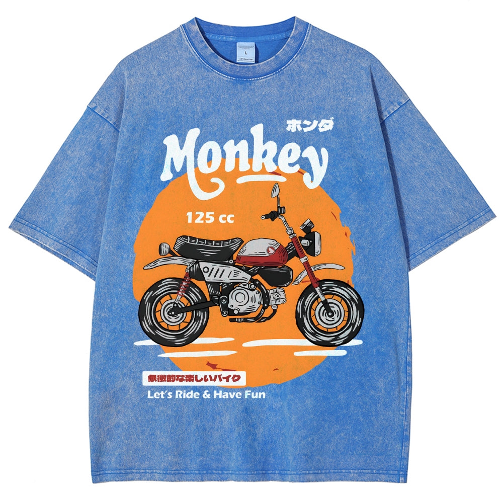 Honda Monkey 125cc Vintage Wash Japanese Design T-Shirt