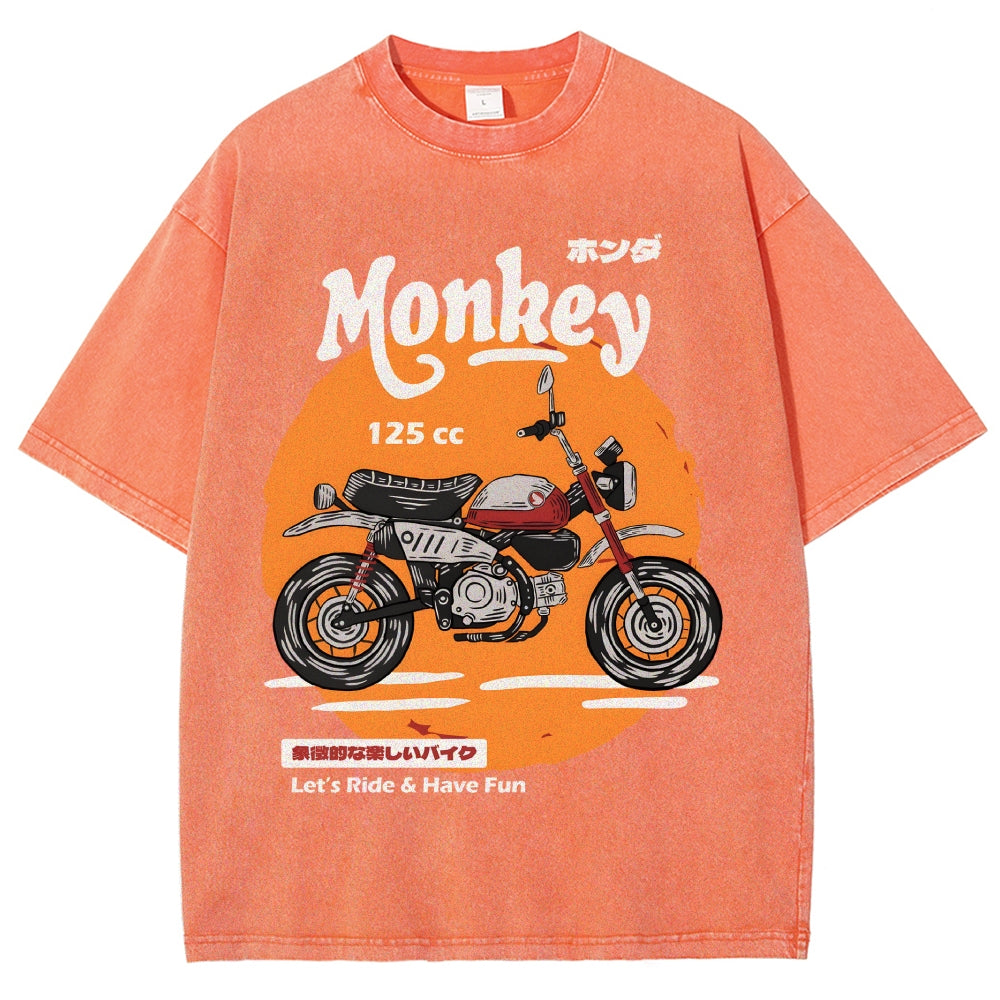 Honda Monkey 125cc Vintage Wash Japanese Design T-Shirt