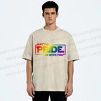 Unisex May The Pride Be With You Printed Washed Tee