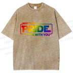 Unisex May The Pride Be With You Printed Washed Tee