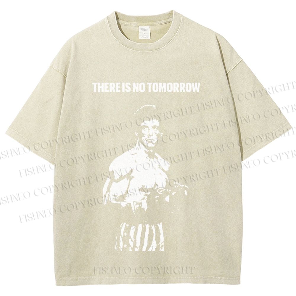 Unisex Rocky: There Is No Tomorrow Printed Washed Tee
