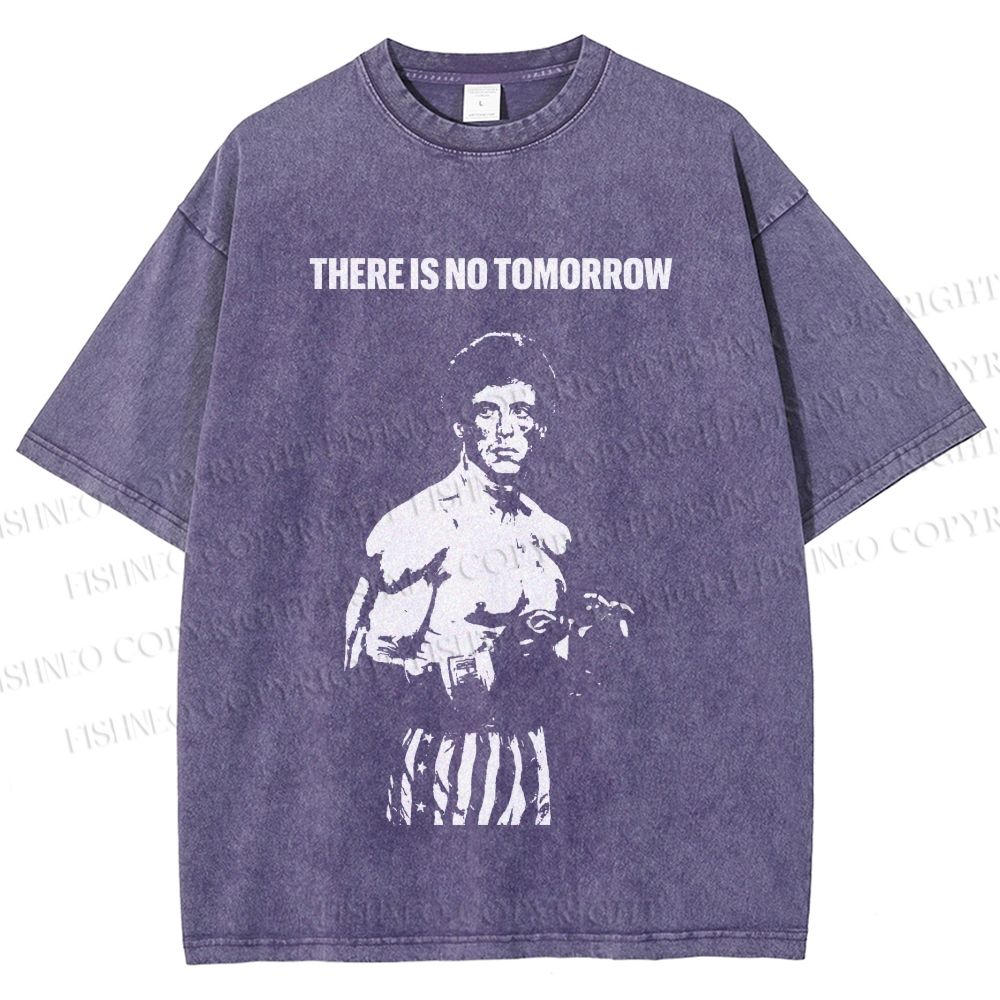 Unisex Rocky: There Is No Tomorrow Printed Washed Tee
