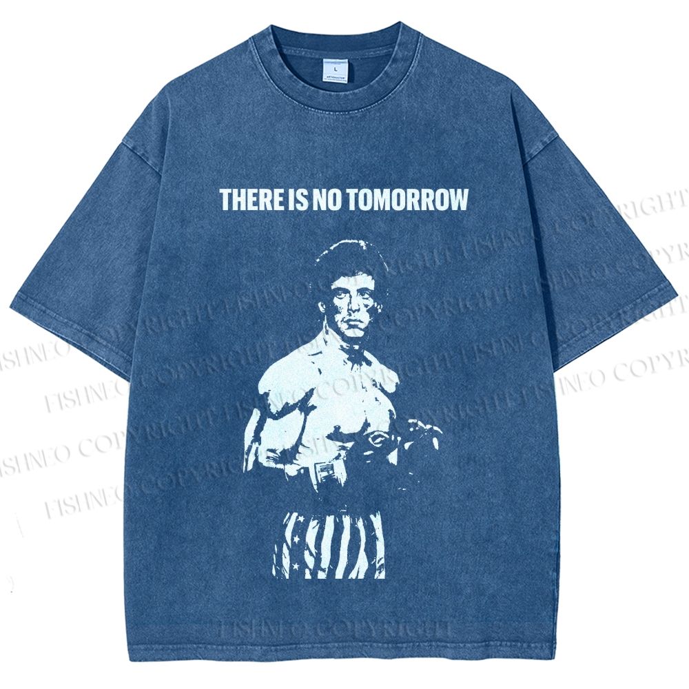 Unisex Rocky: There Is No Tomorrow Printed Washed Tee