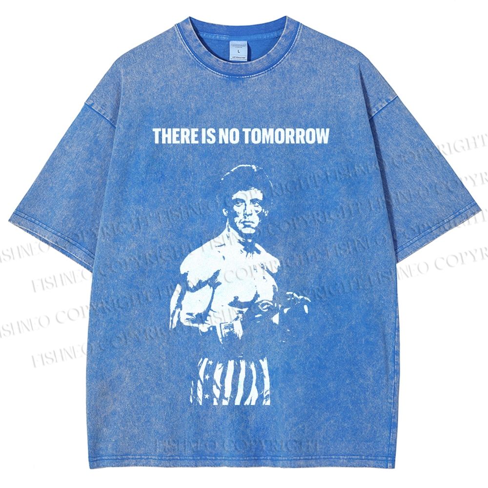 Unisex Rocky: There Is No Tomorrow Printed Washed Tee