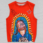 Unisex Praying Woman Printed Tank Top