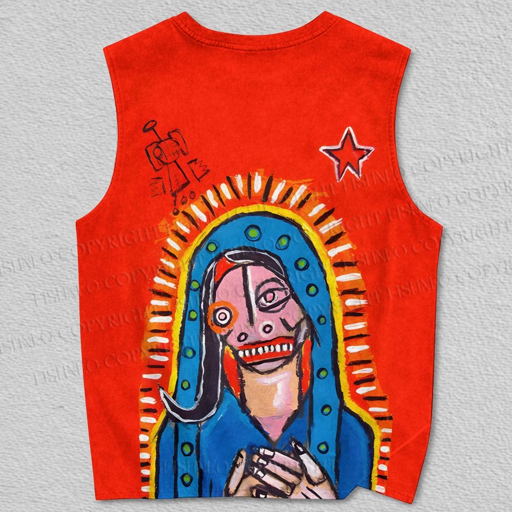 Unisex Praying Woman Printed Tank Top