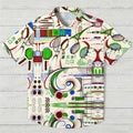 Surrealist Abstract Geometric Printed Hawaiian Shirt