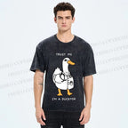 Unisex Trust Me I'm A Ducktor Printed Washed Tee