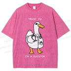 Unisex Trust Me I'm A Ducktor Printed Washed Tee