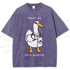Unisex Trust Me I'm A Ducktor Printed Washed Tee