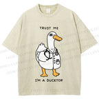 Unisex Trust Me I'm A Ducktor Printed Washed Tee