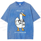 Unisex Trust Me I'm A Ducktor Printed Washed Tee