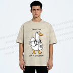 Unisex Trust Me I'm A Ducktor Printed Washed Tee