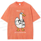 Unisex Trust Me I'm A Ducktor Printed Washed Tee