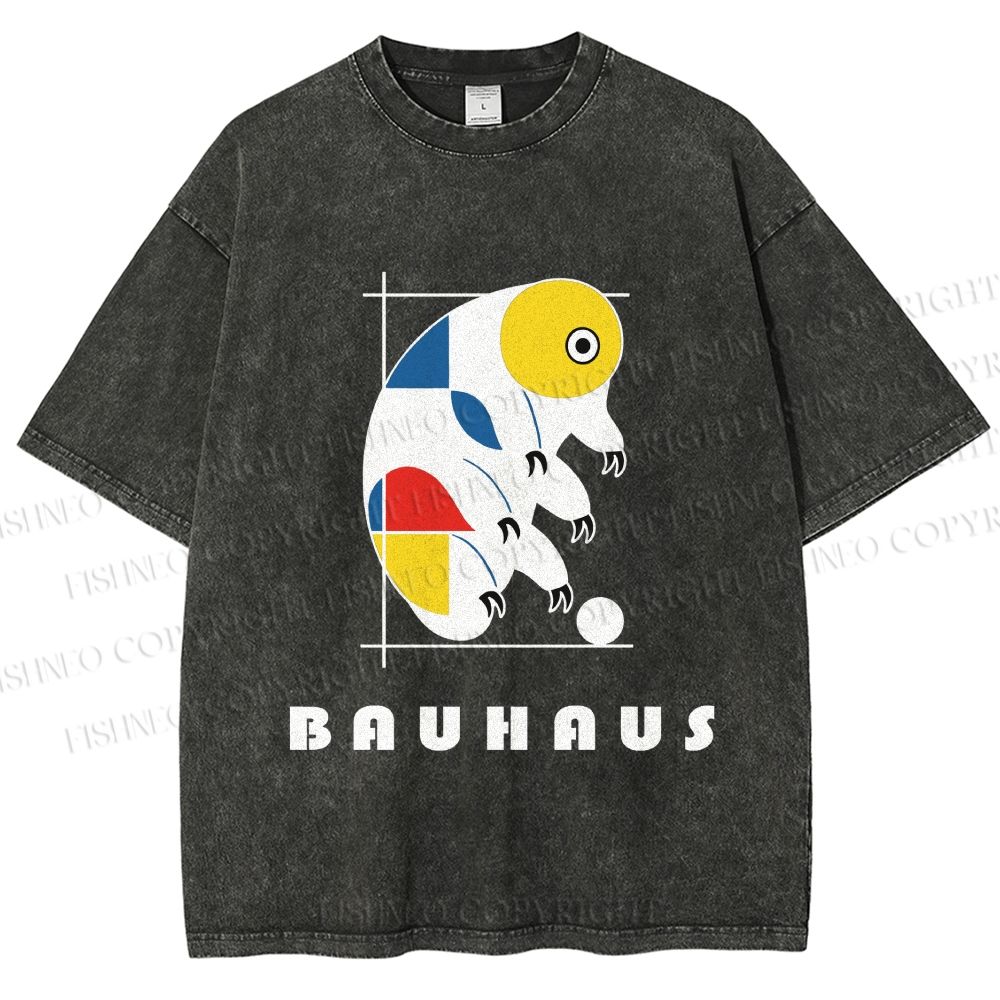 Unisex Bauhaus Tardigrade Printed Washed Tee