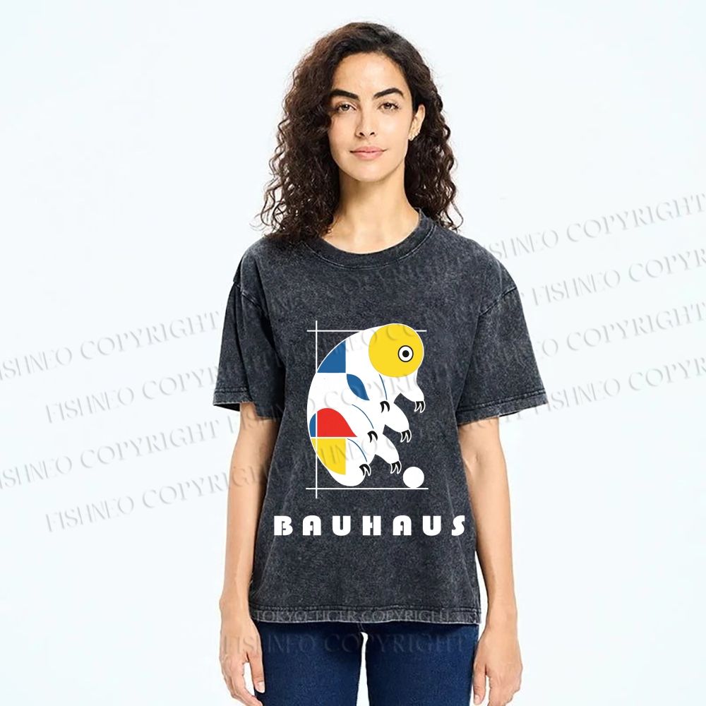 Unisex Bauhaus Tardigrade Printed Washed Tee