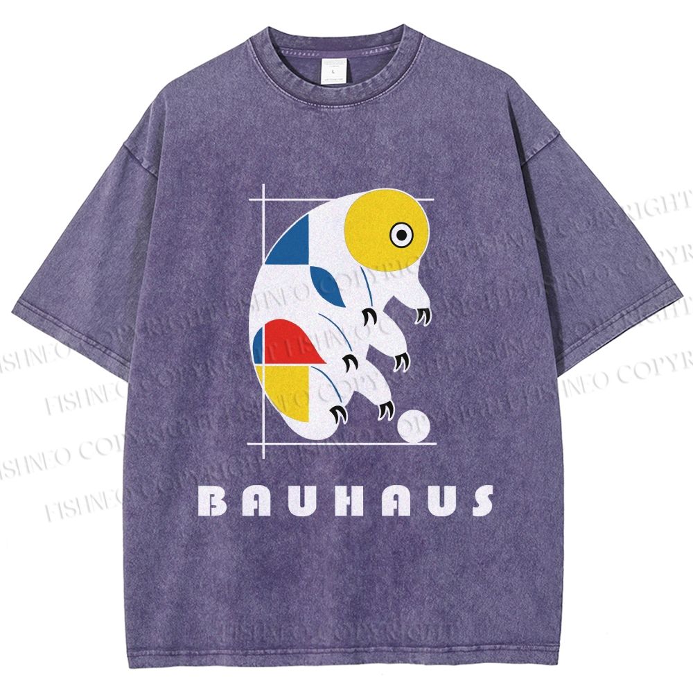 Unisex Bauhaus Tardigrade Printed Washed Tee