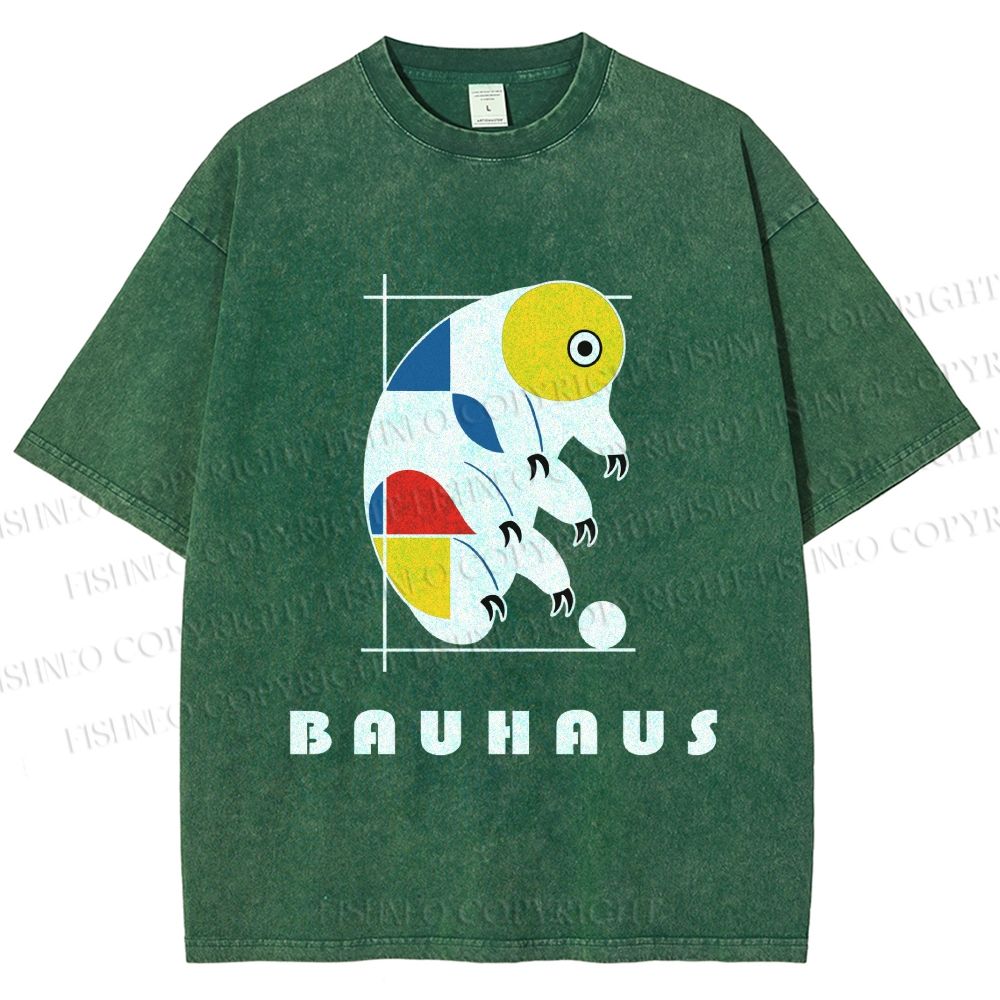Unisex Bauhaus Tardigrade Printed Washed Tee