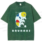 Unisex Bauhaus Tardigrade Printed Washed Tee