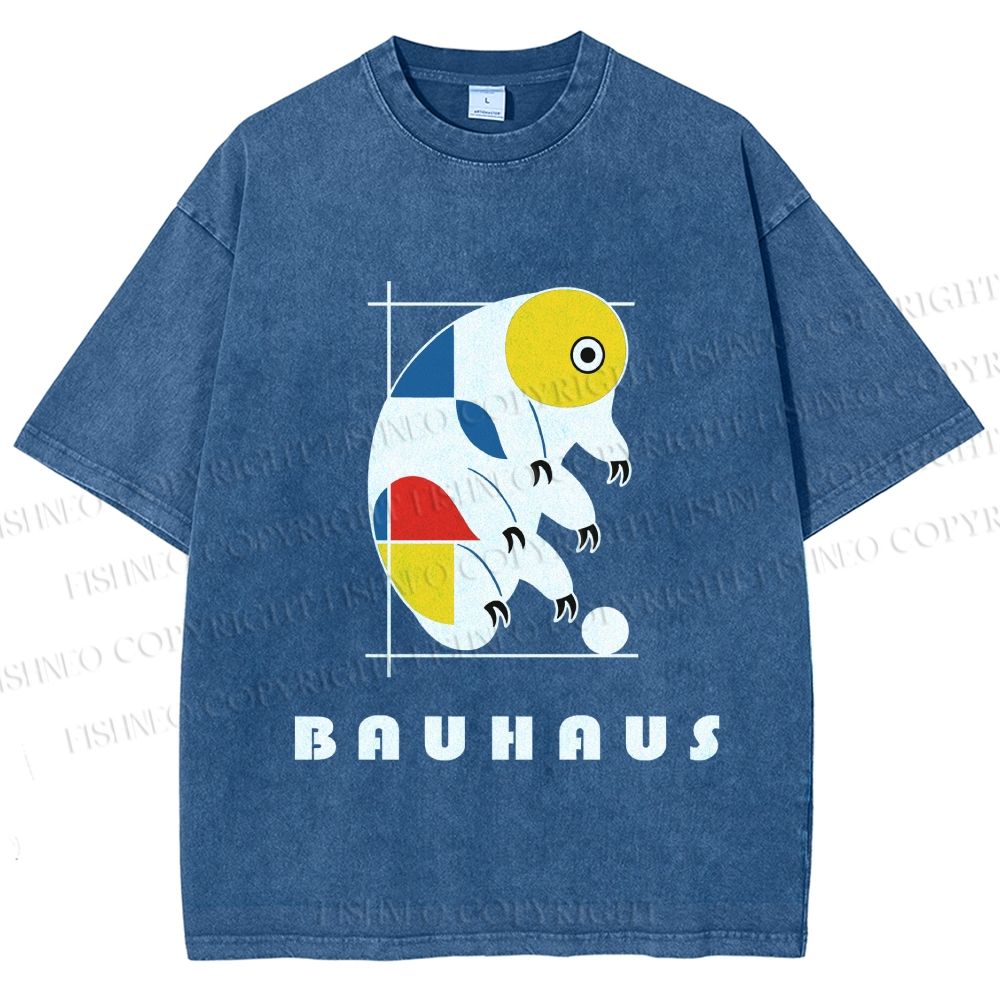 Unisex Bauhaus Tardigrade Printed Washed Tee