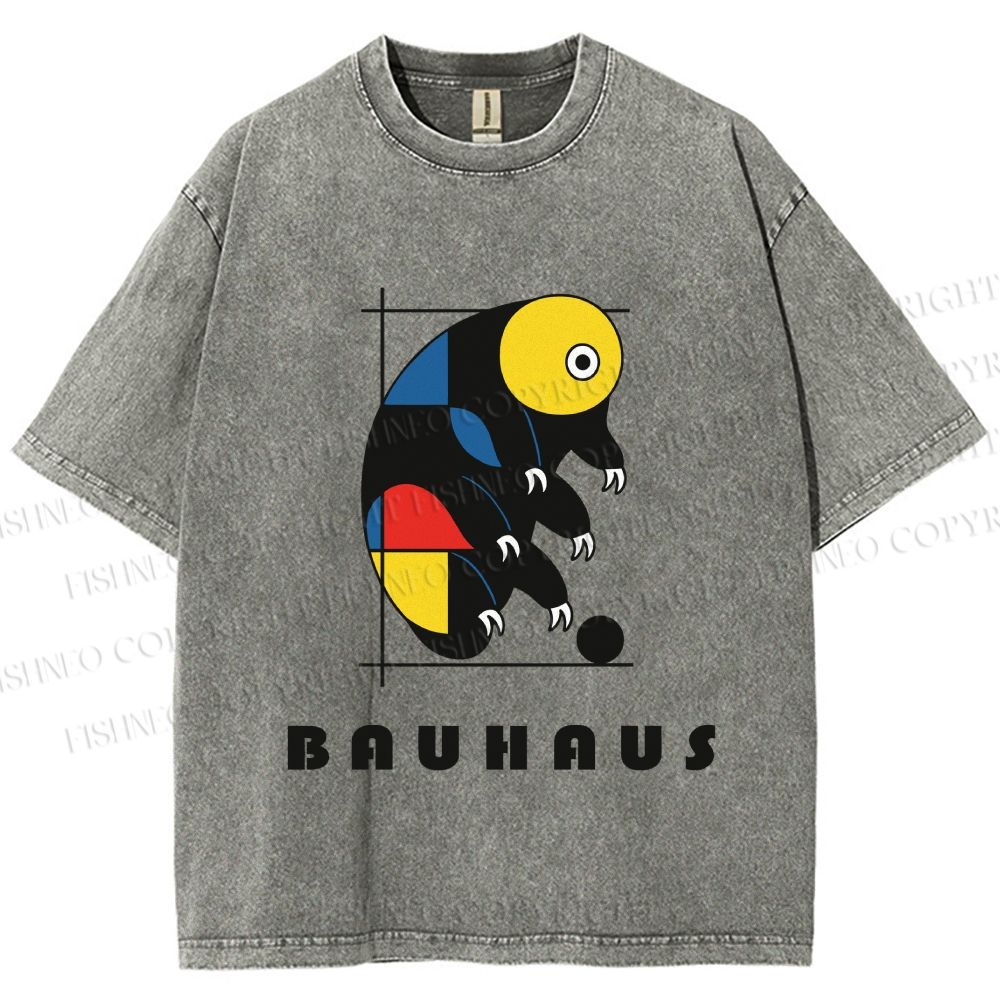 Unisex Bauhaus Tardigrade Printed Washed Tee