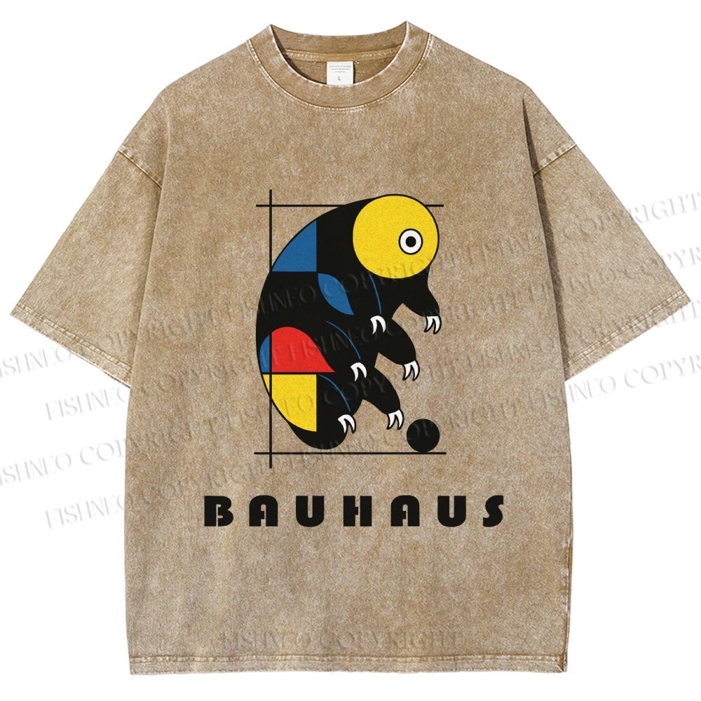 Unisex Bauhaus Tardigrade Printed Washed Tee