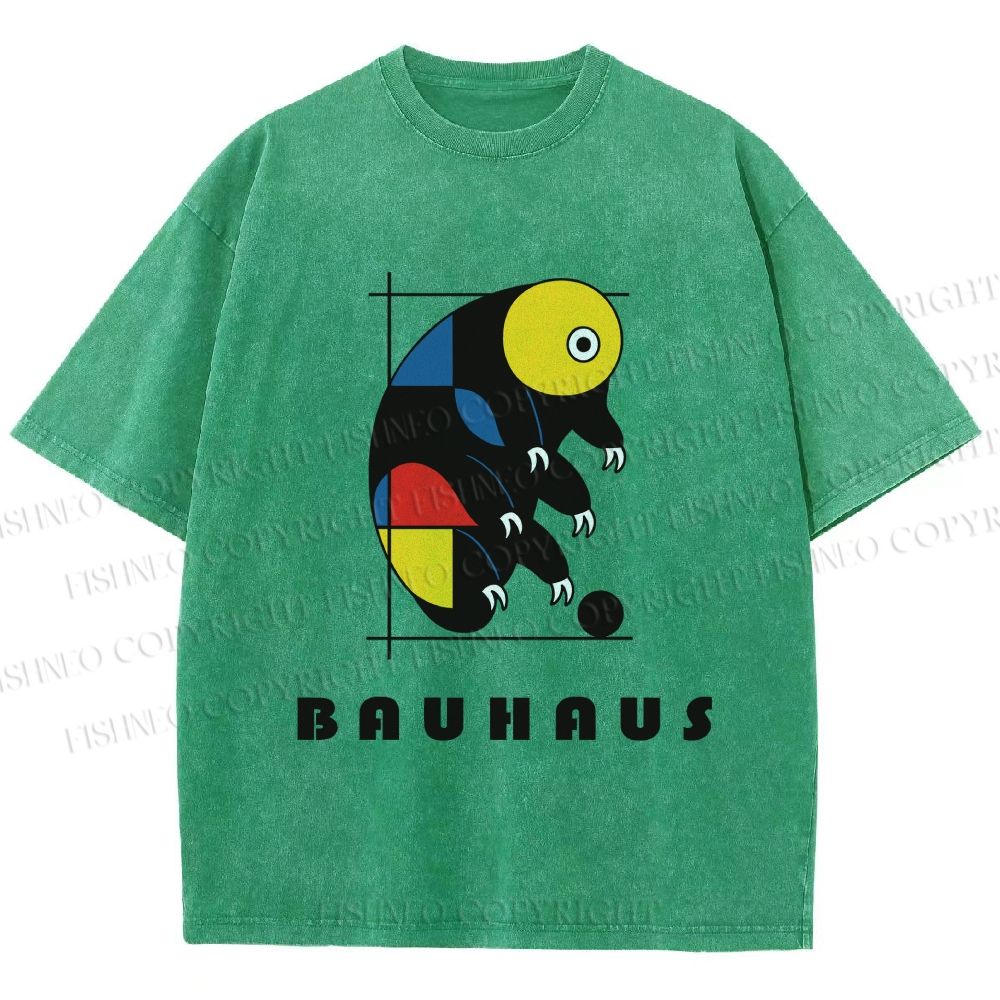 Unisex Bauhaus Tardigrade Printed Washed Tee