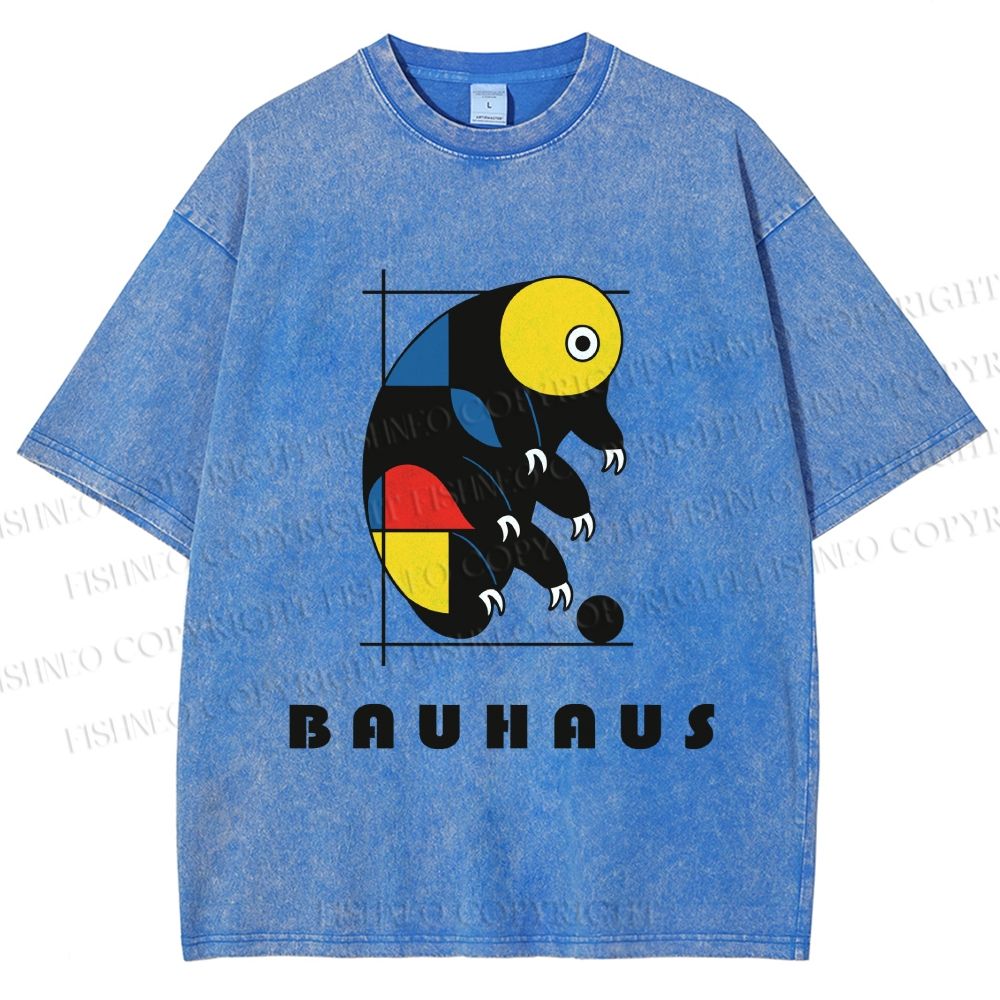 Unisex Bauhaus Tardigrade Printed Washed Tee